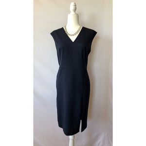 LIKE NEW - Ann Taylor Navy Pin Dot Sheath Dress